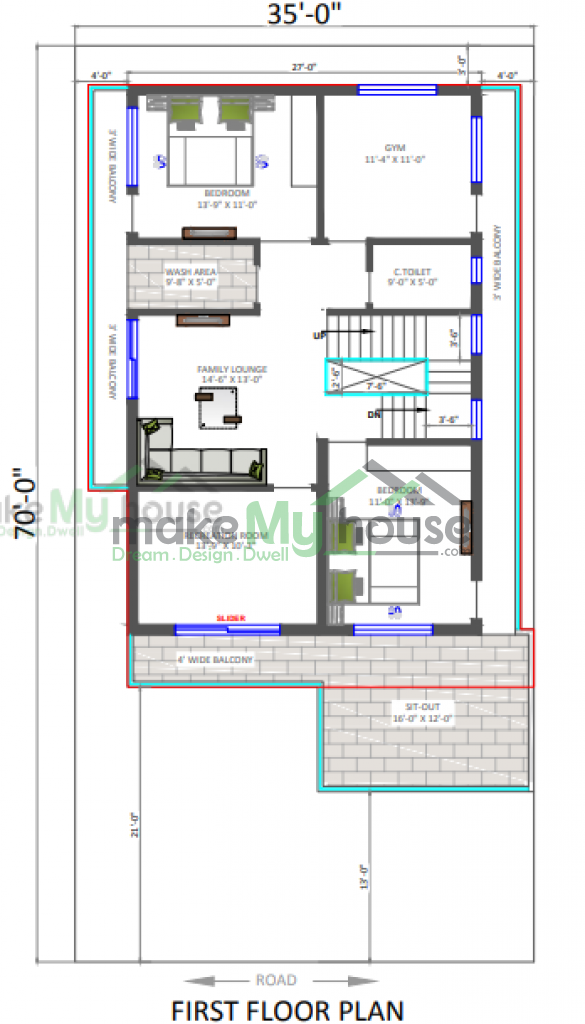 Floor Plan with Parking