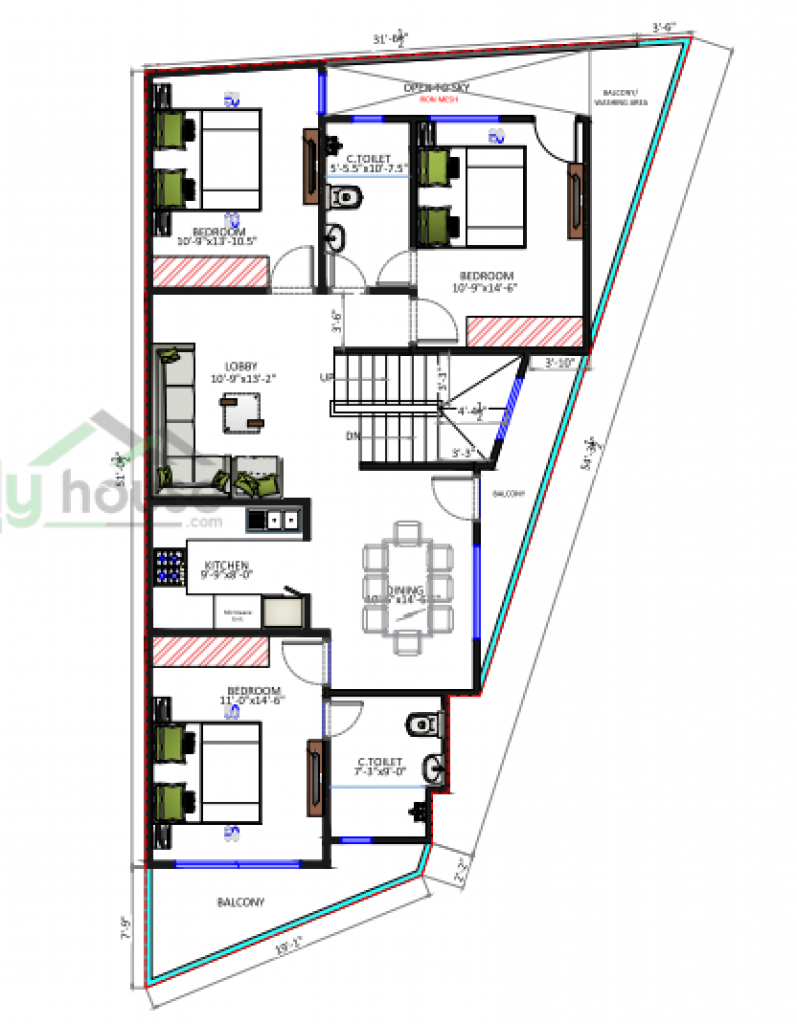 37x53 Floor Plan