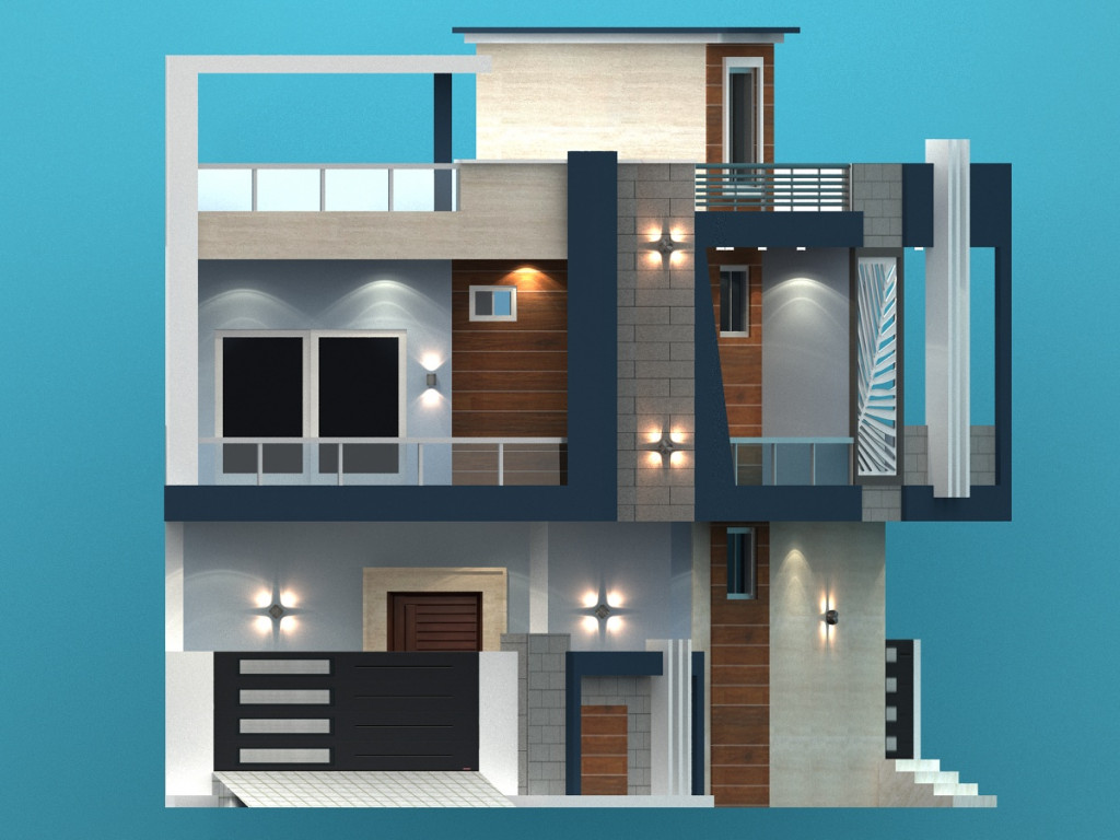 Floor plan with car parking