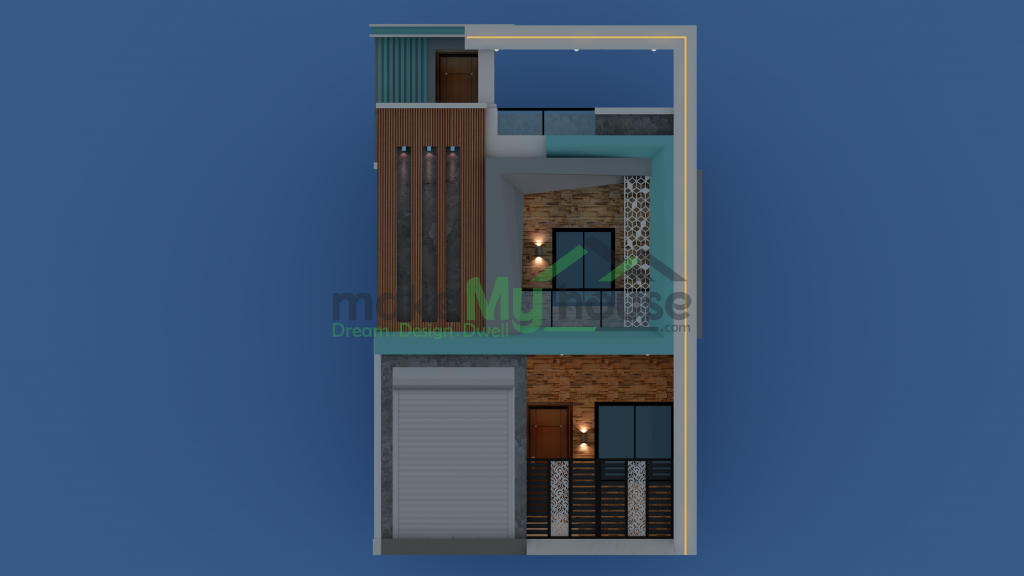 3d exterior for duplex house