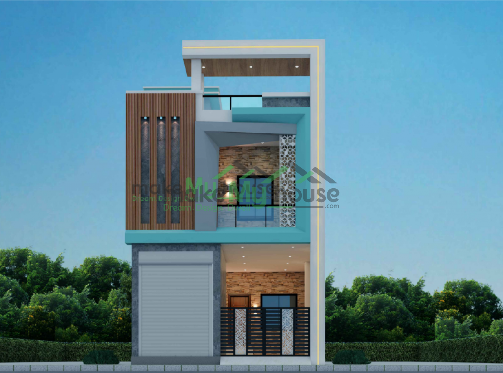 20ft x 55ft House Elevation Design