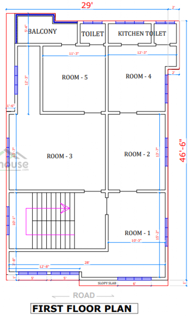 duplex residential house plan