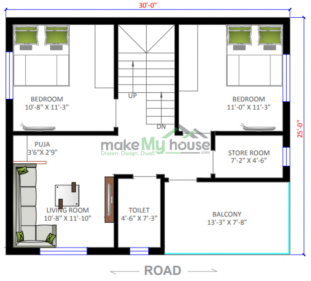 30ft x 25ft House Elevation Design