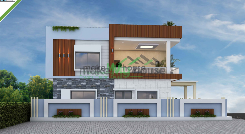 Duplex house elevation designs