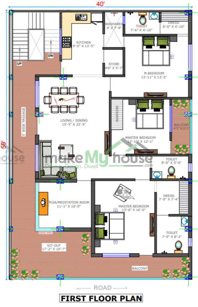 40x60 Floor Plan