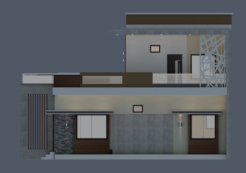 2d elevation for residential house