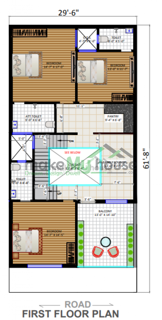 1850 sqft floor plan