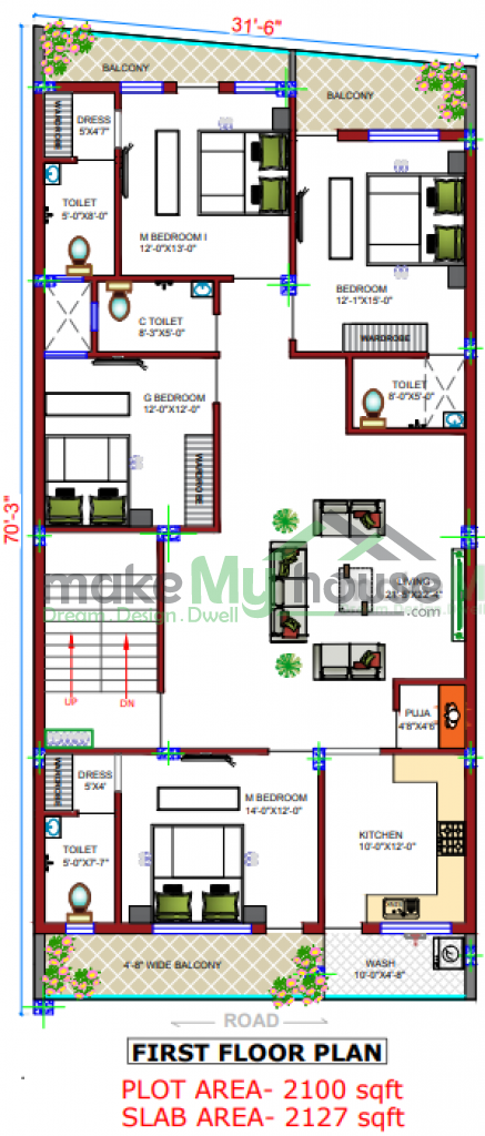 32x63 Floor Plan