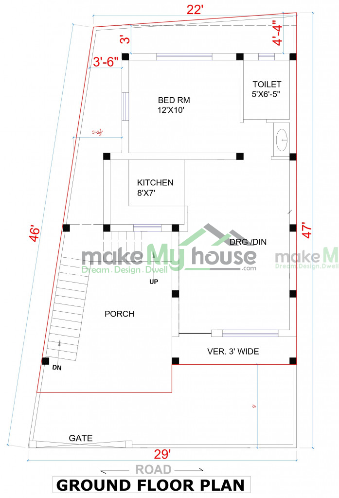 2d elevation for residential house