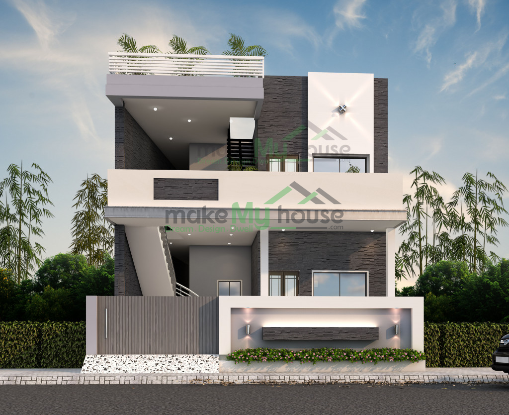 Duplex Exterior Elevation Design