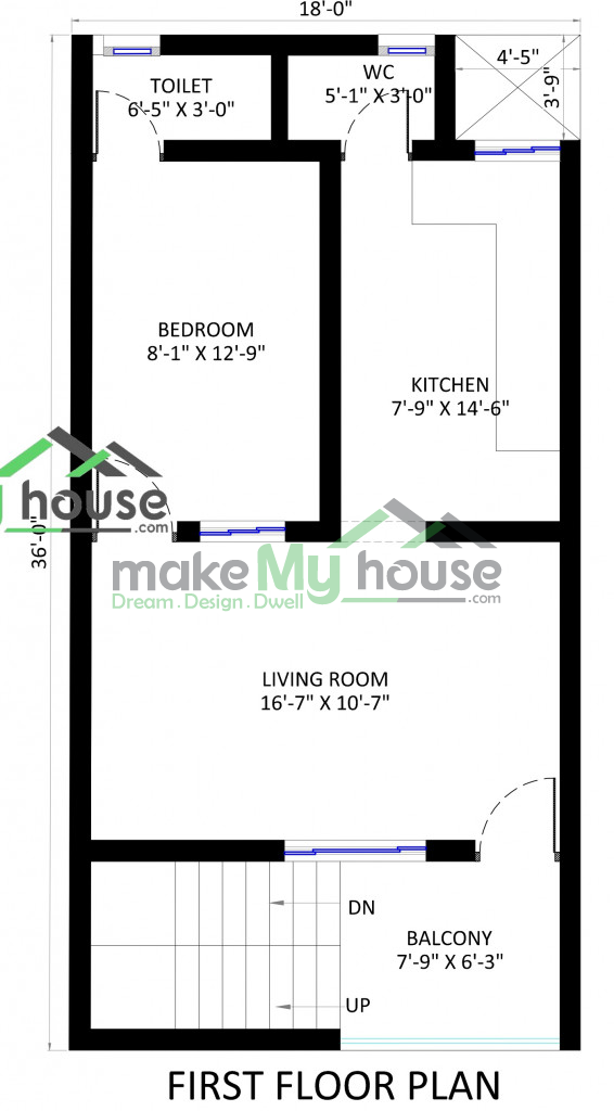 18x36 floor plan