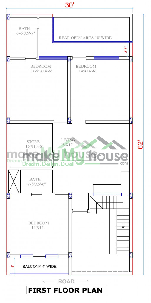 1860 sqft floor plan