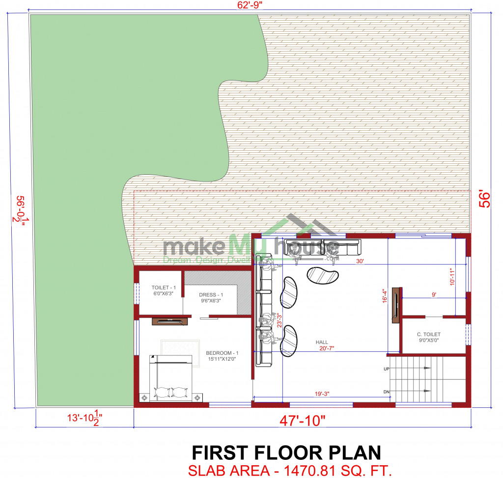 71x192 floor plan