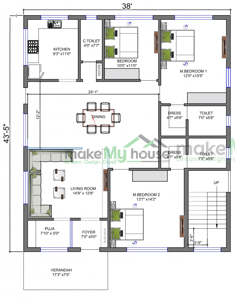 2D Elevation Design For Apartmnet