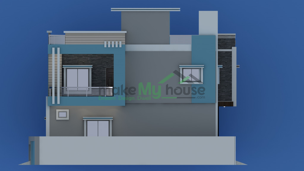 2 Bedroom 2 Storey House Plan 45x42