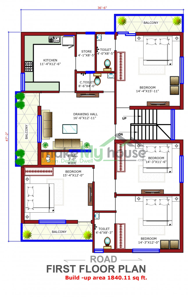 3d floor plan for duplex house