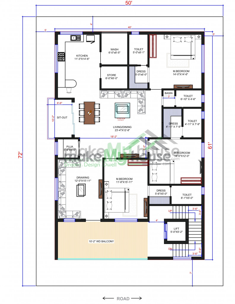 residential cum commercial floor plan