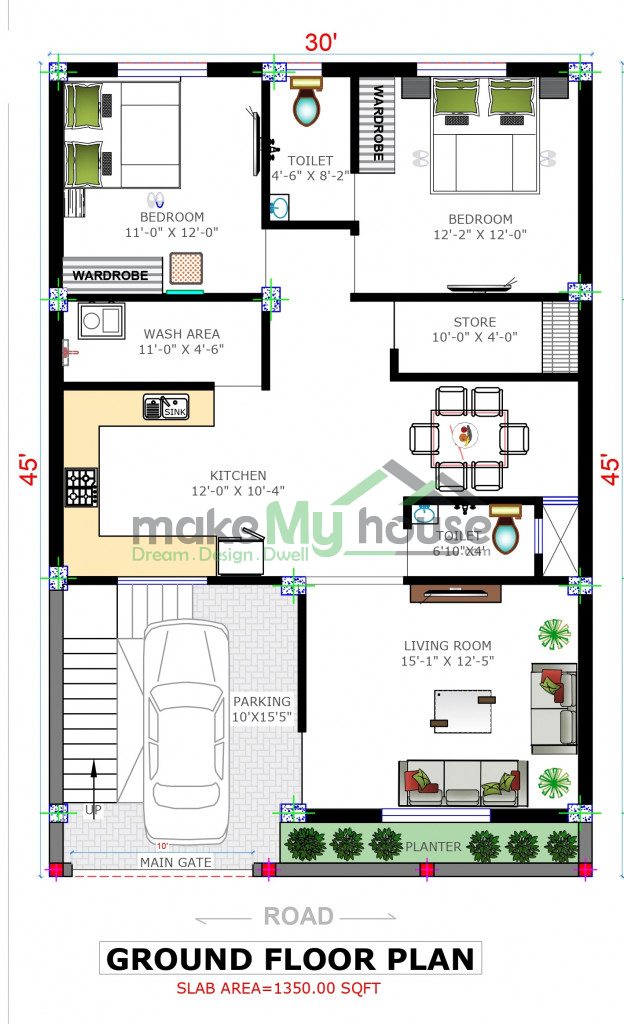 floor plan for triplex