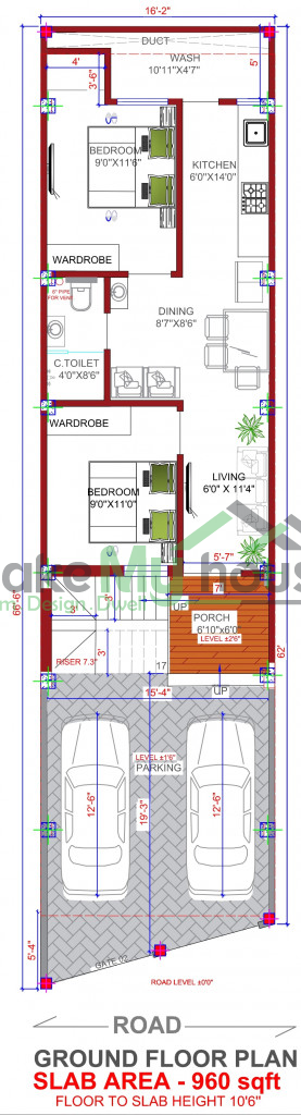 2d elevation designs for house 