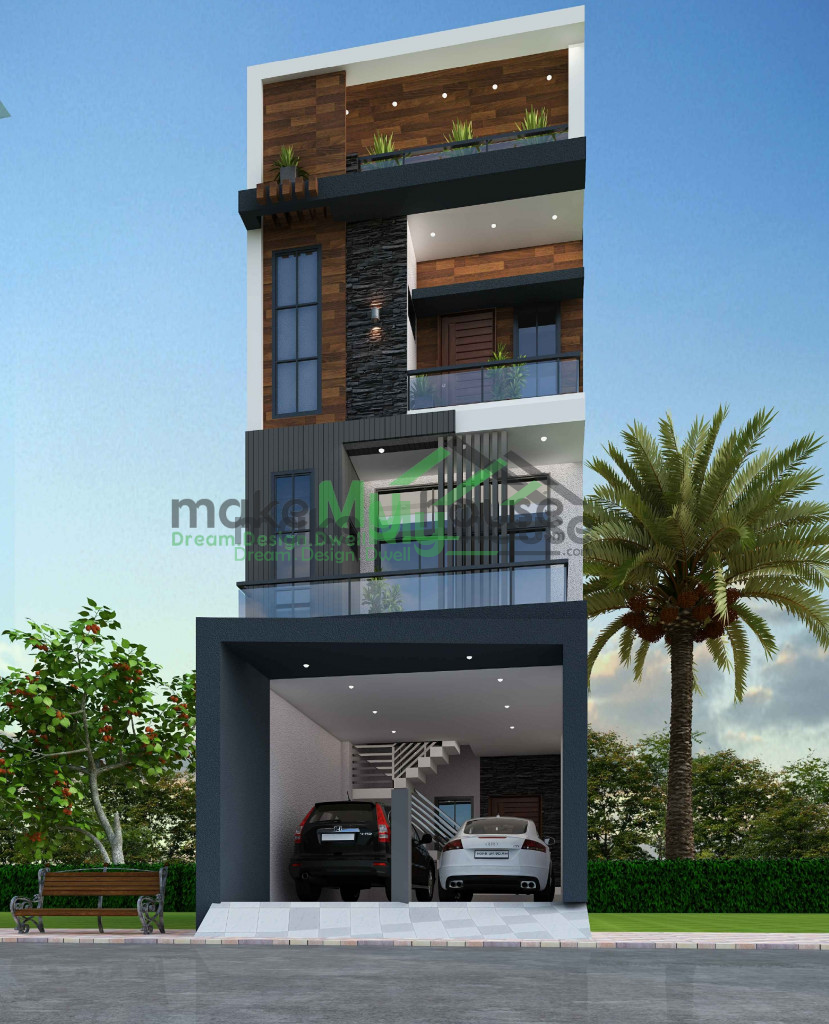 Triplex Floor Plan 3D House Design