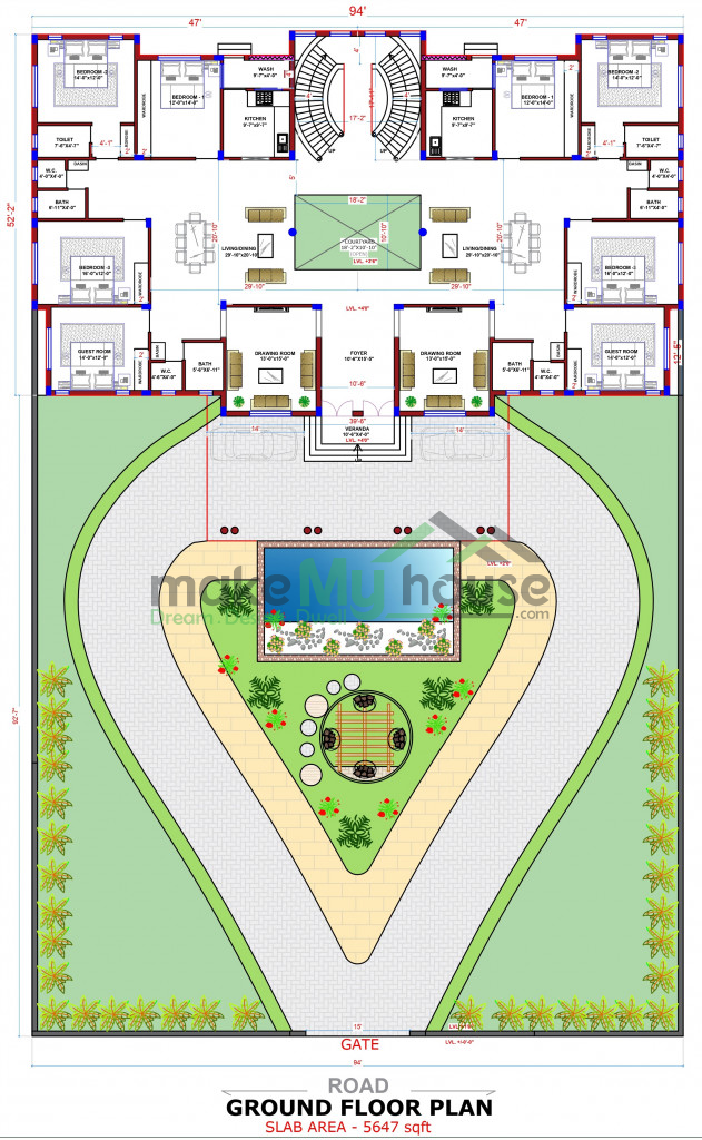 12000 sqft floor plan