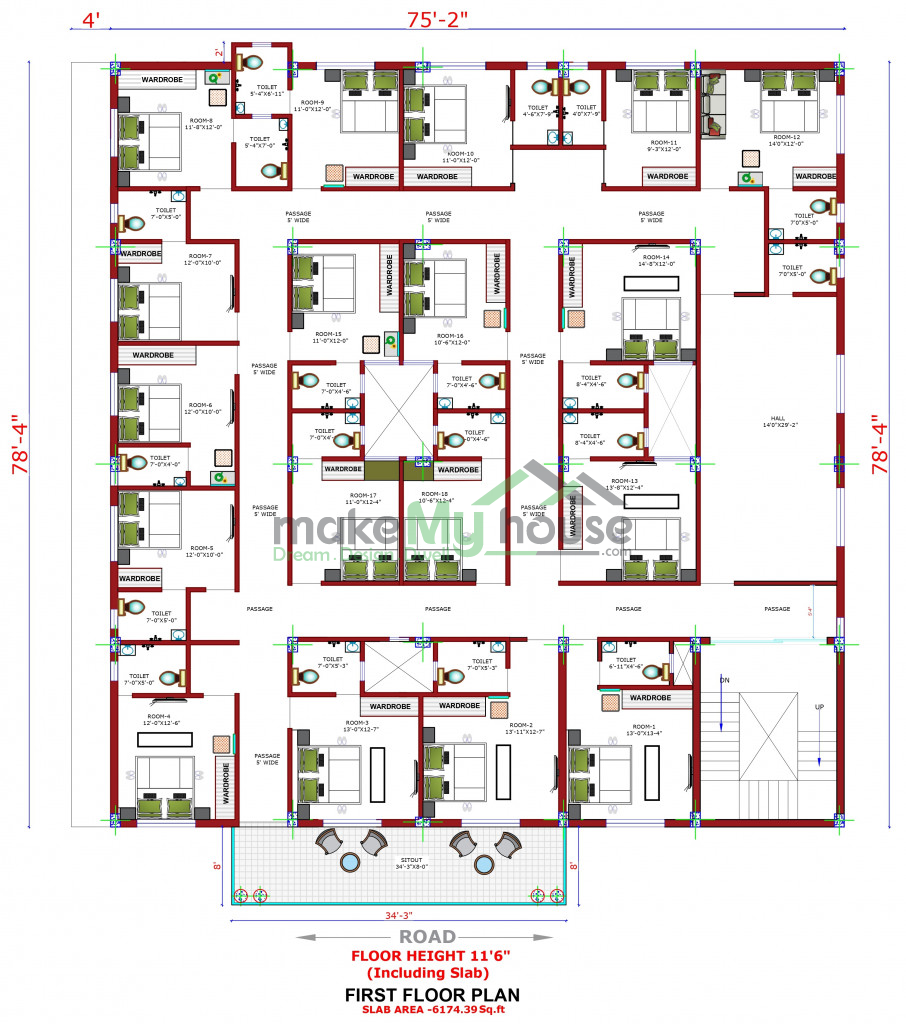 Duplex Exterior Elevation Design