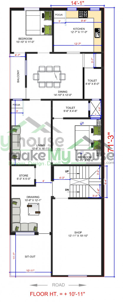 two family house elevation design