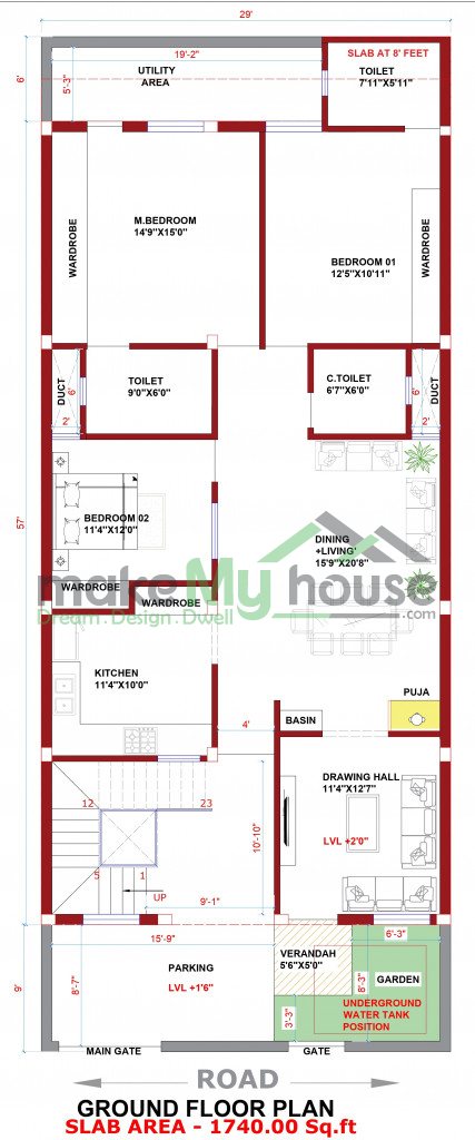 Duplex house elevation designs