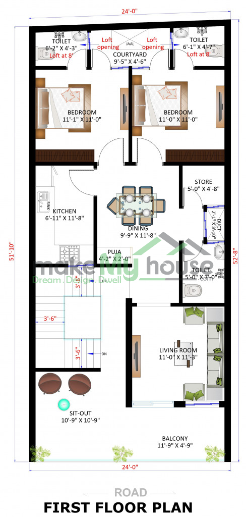 1250Sqft House Elevation Design