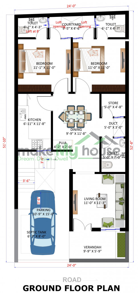 two family house elevation design