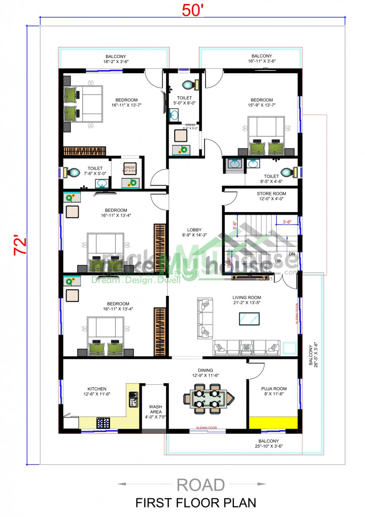 50x70 house plan