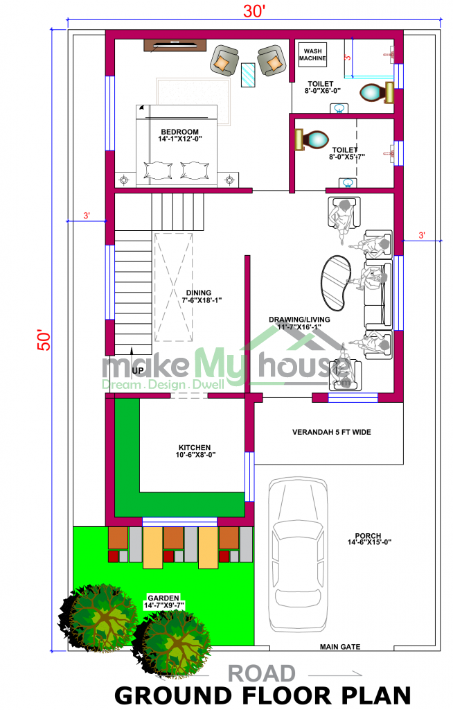 30x50 Floor Plan