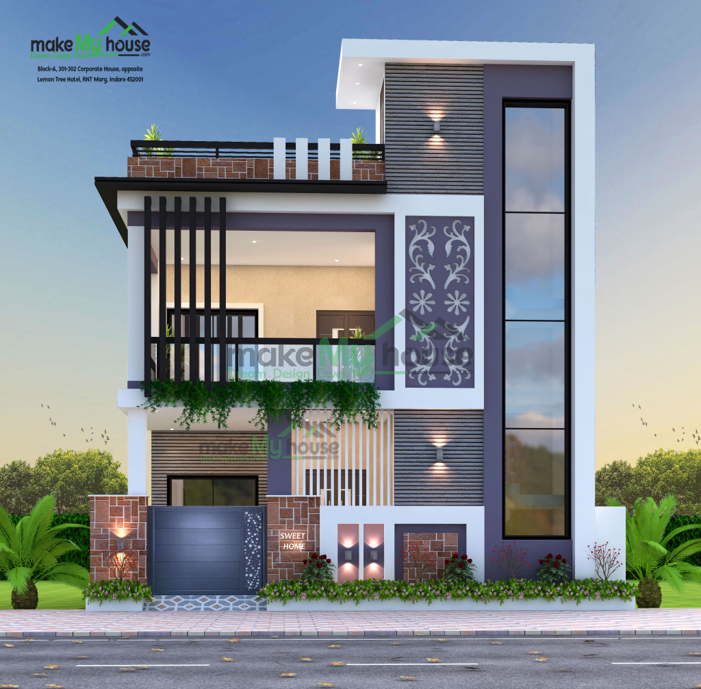 3D elevation designs for modern house 