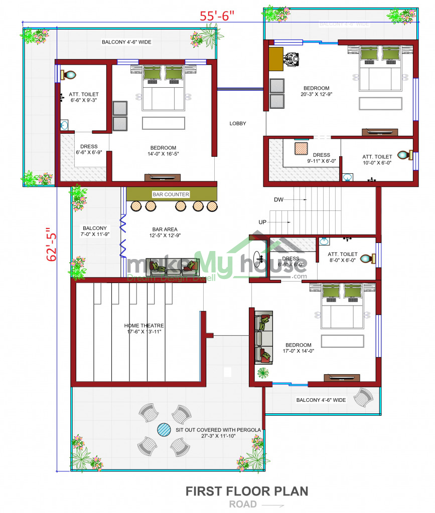 50x50 house plan