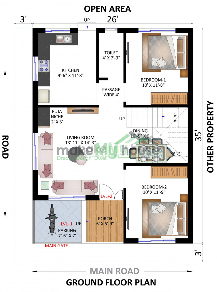 3D elevation designs for modern house 