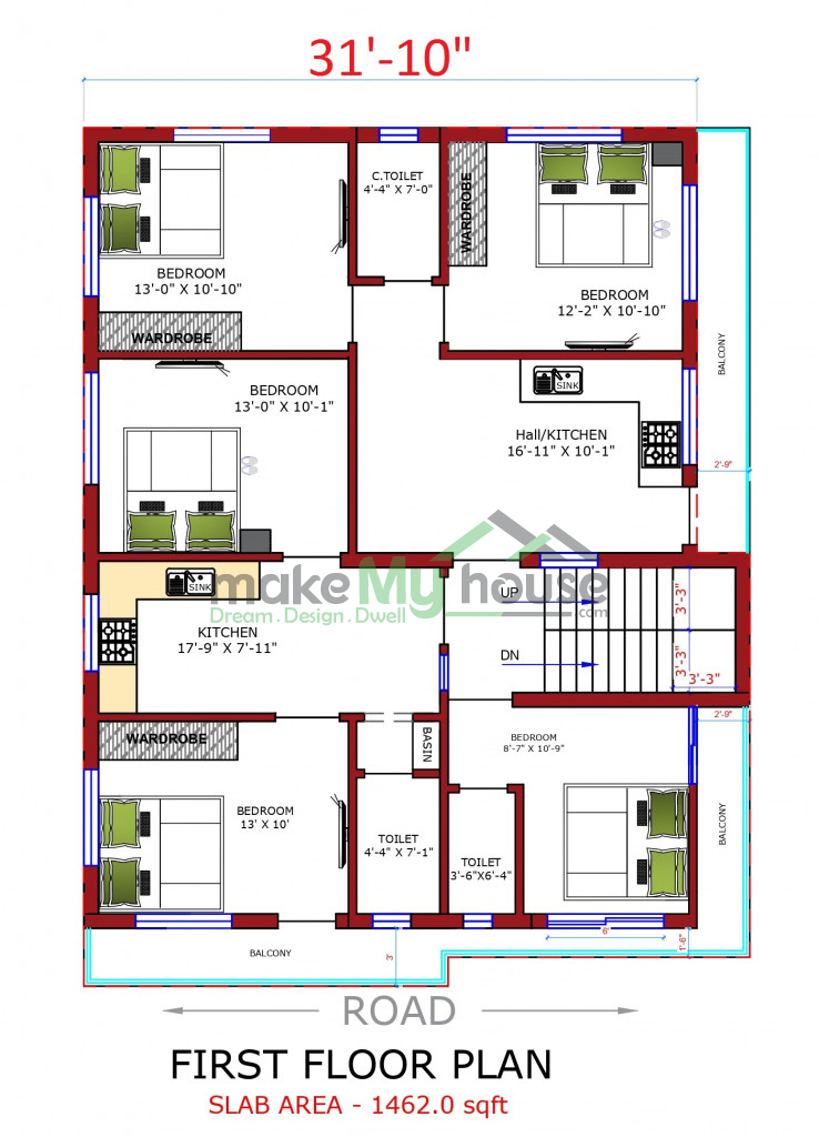 rental apartment 3d elevation