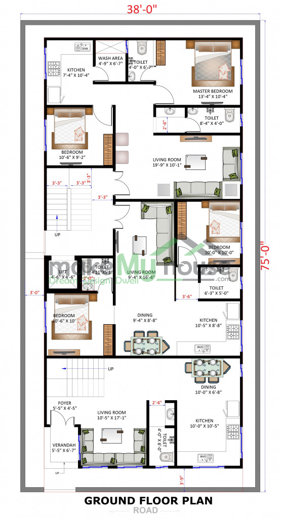 38x75 house plan