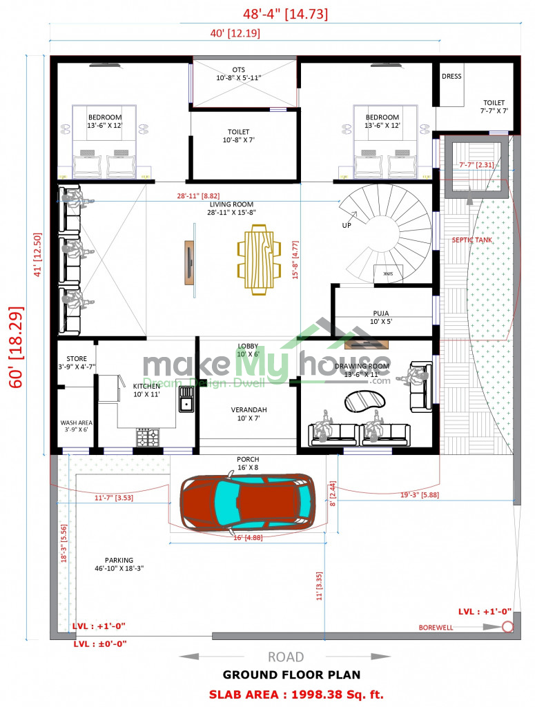 duplex residential house plan