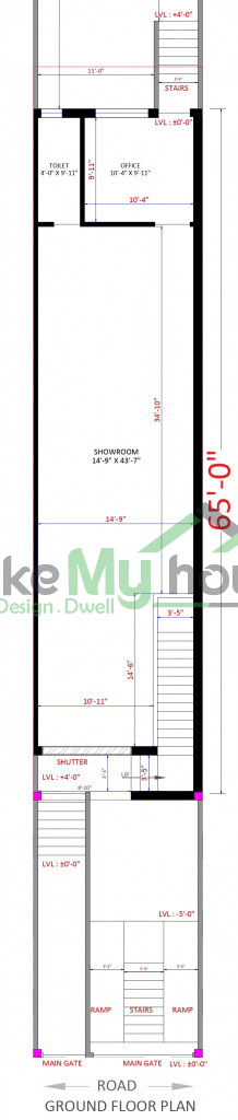 16X65 house plan