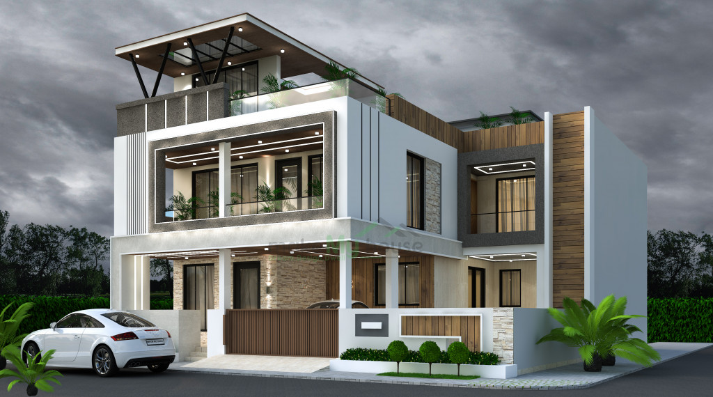 Triplex Floor Plan 3D House Design