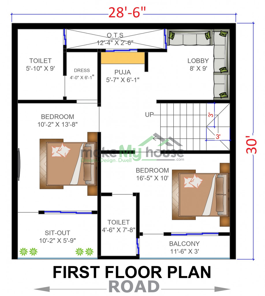 840Sqft Exterior Elevation Design