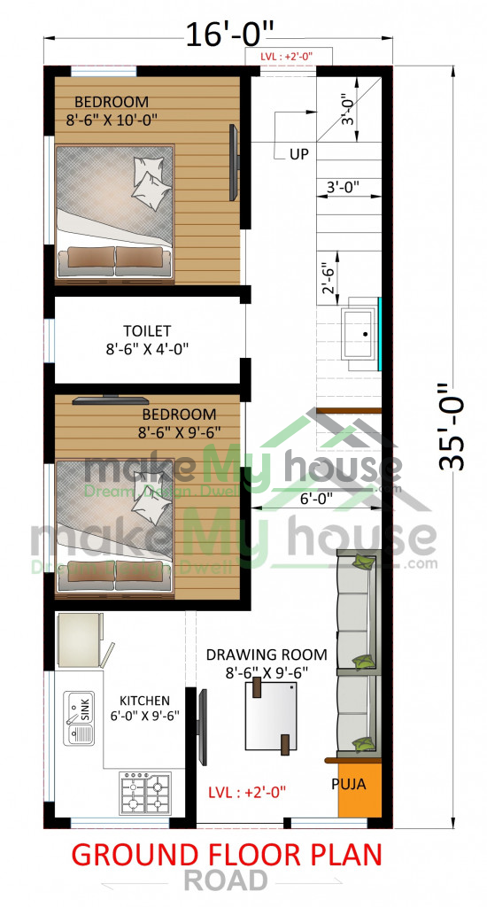 560Sqft Exterior Elevation Design