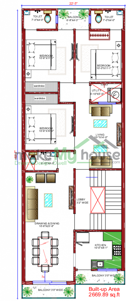 East side elevation Design