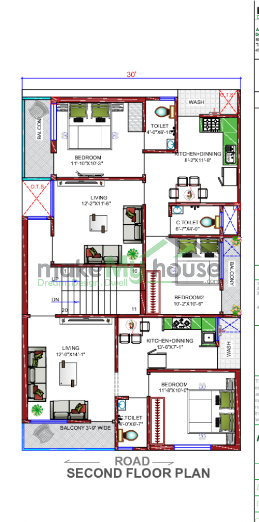 triplex house floor plan