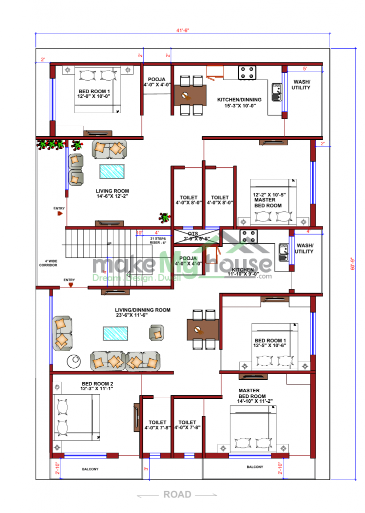 42x60 Floor Plan