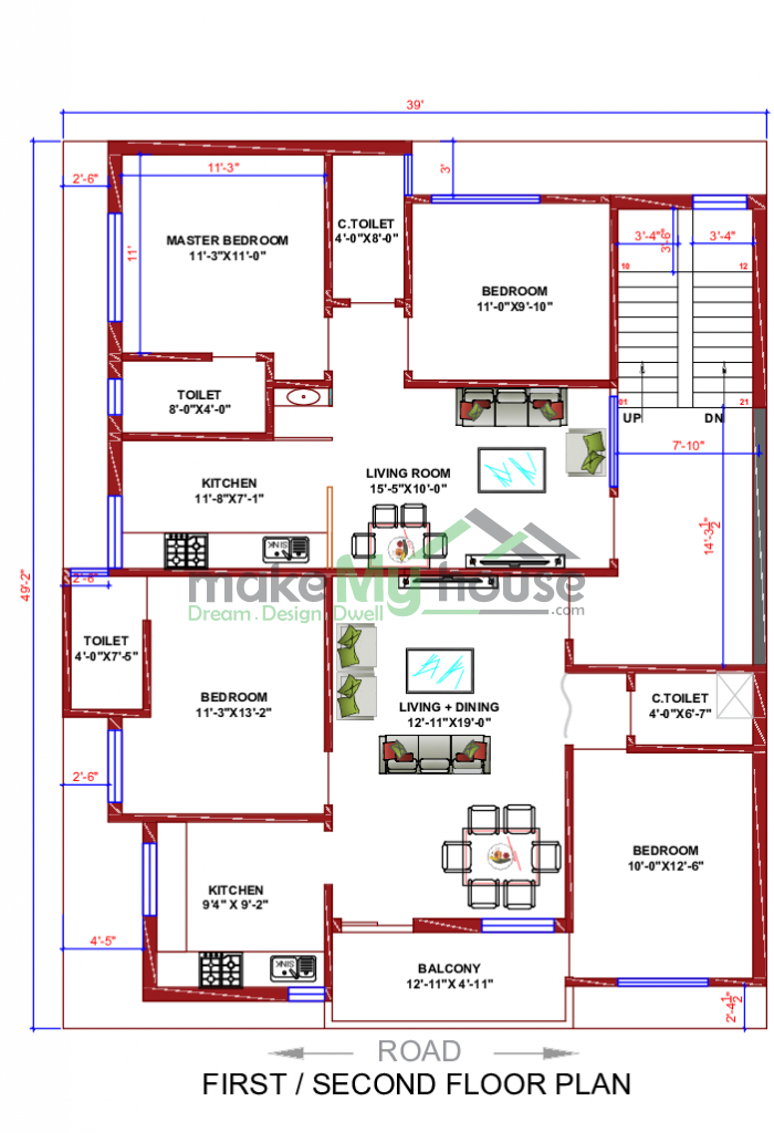 residential cum commercial plan for rental