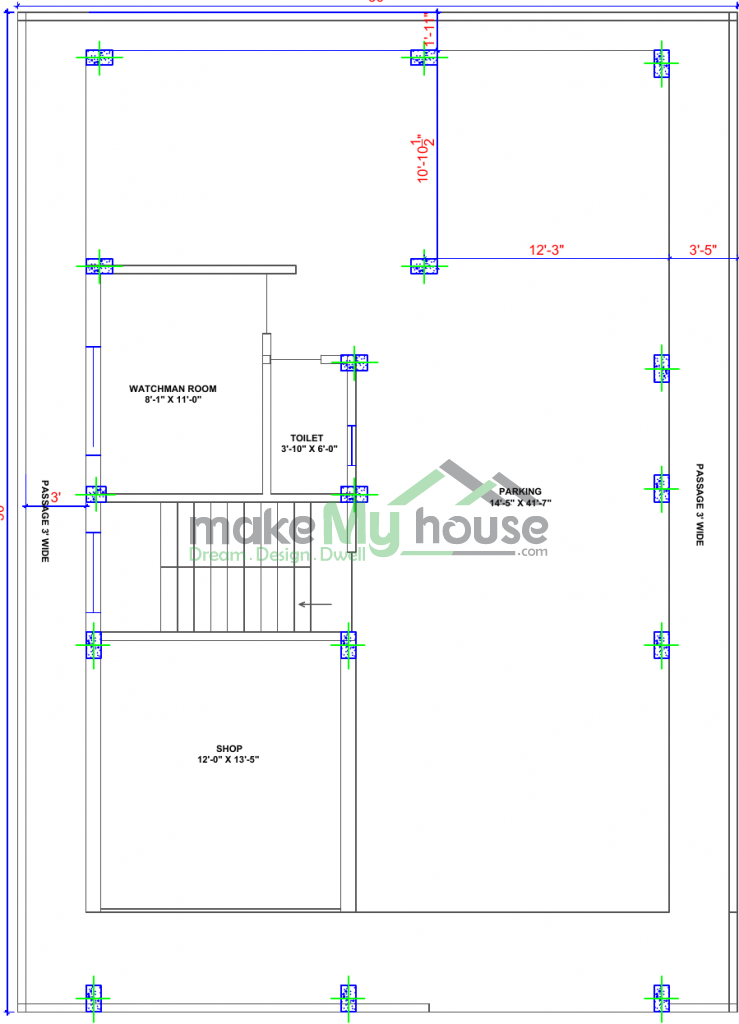 G+2 house design