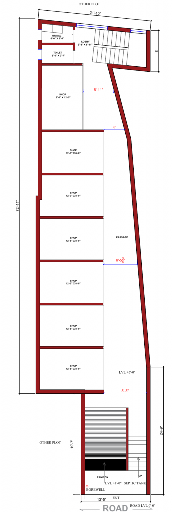 21x72 house plan