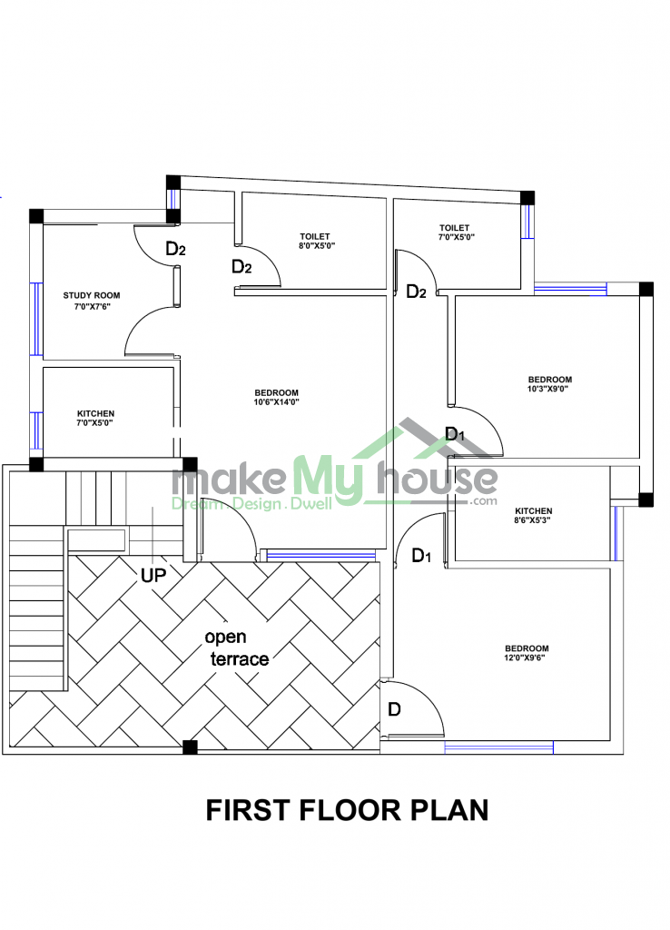 2 floor house plan