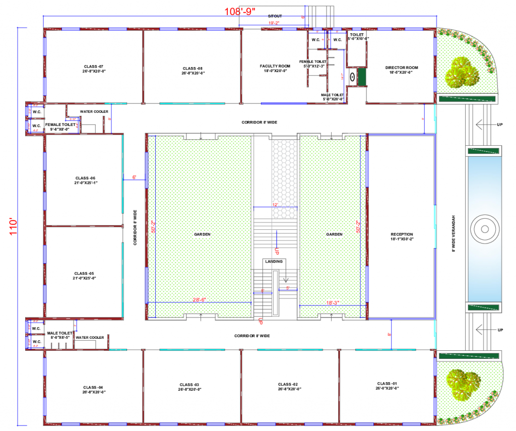 multistory 3d front elevation